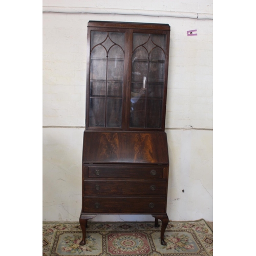 10 - EDWARDIAN BUREAU BOOKCASE
76 X 43 X 198CM