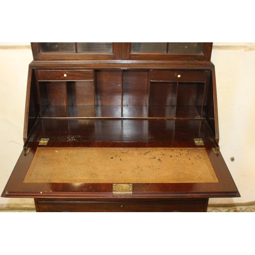 10 - EDWARDIAN BUREAU BOOKCASE
76 X 43 X 198CM