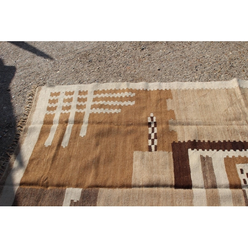 208 - ETHNIC WOVEN RUG - NEEDS A CLEAN HAS A SMELL 
300 X 200CM