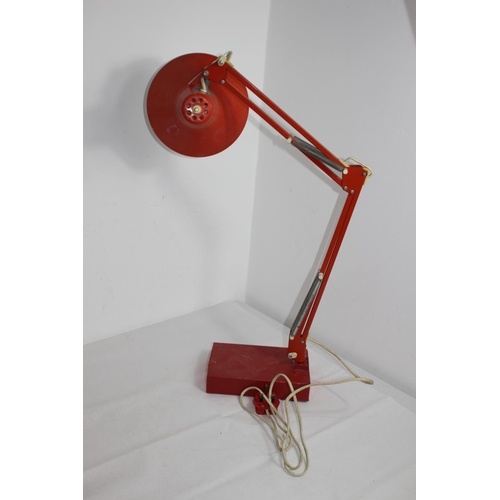 233 - VINTAGE RED ITALIAN ANGLEPOISE 
80CM