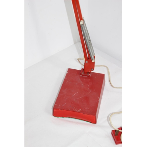 233 - VINTAGE RED ITALIAN ANGLEPOISE 
80CM