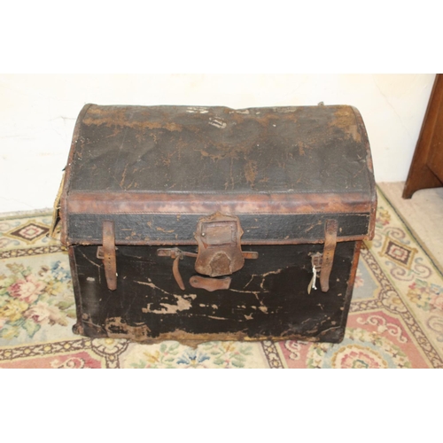 29 - 2 X COACHING TRUNKS AND WOODEN TRUNK 
60 X 57 X 68CM