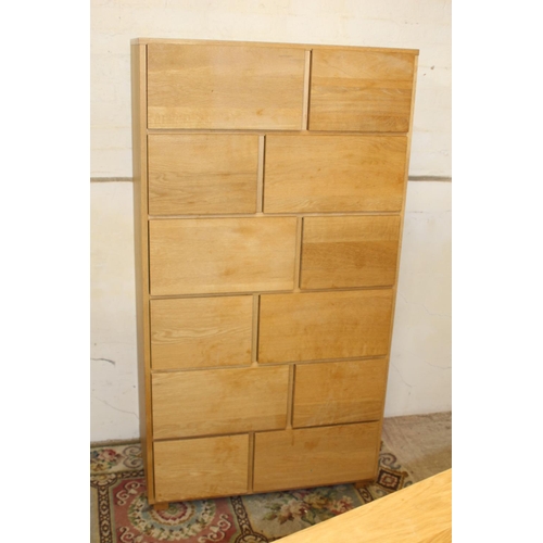 3 - BEECH MULTI CHEST OF DRAWERS 
49 X 78 X 147CM