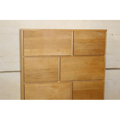 3 - BEECH MULTI CHEST OF DRAWERS 
49 X 78 X 147CM