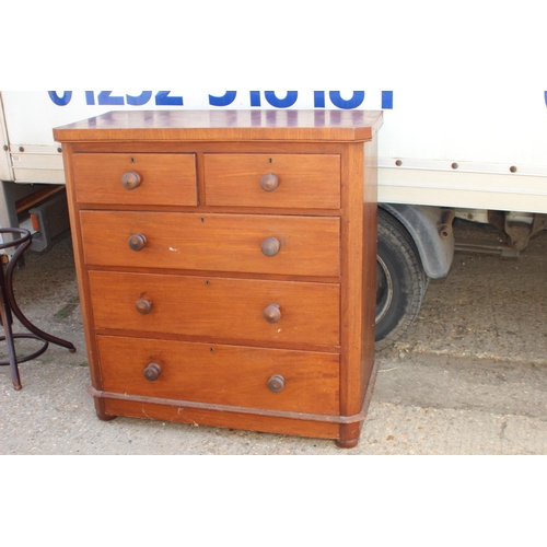 48 - EDWARDIAN CHEST OF DRAWERS 
103 X 49 X 109CM