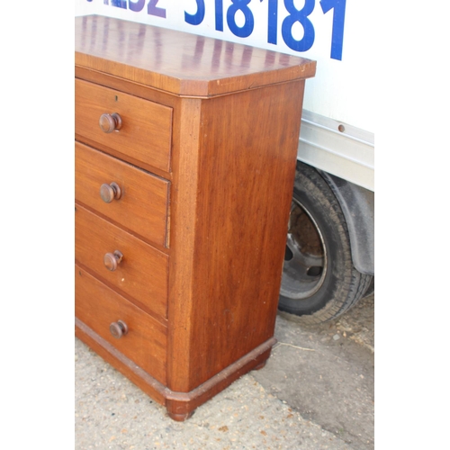 48 - EDWARDIAN CHEST OF DRAWERS 
103 X 49 X 109CM