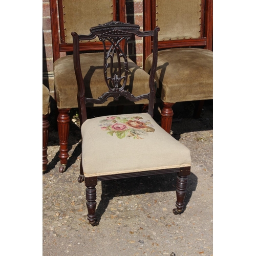 50 - 4 X EDWARDIAN CHAIRS 
48 X 95CM