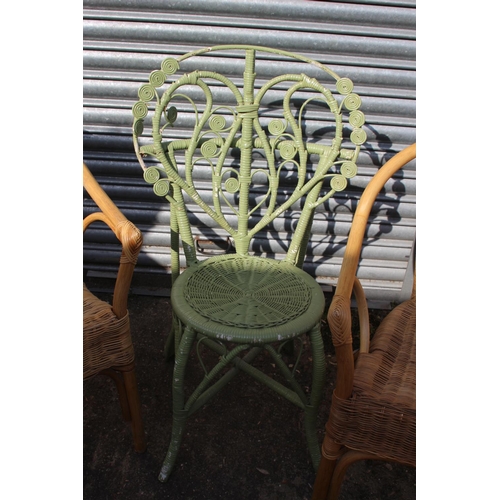 54 - QUANTITY OF WICKER FURNITURE 
68 X 48CM