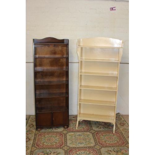 6 - 2 X VINTAGE BOOKSHELVES 
69 X 21 X 144CM