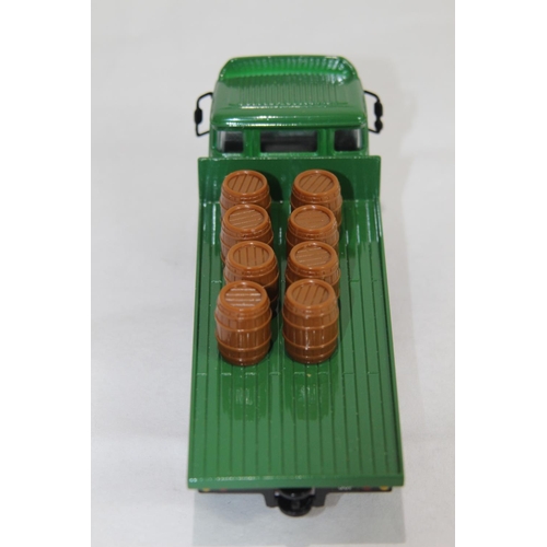 694 - CORGI 97370 AEC 4 WHEEL FLATBED WITH BARRELS DIECAST MODEL WITH BOX