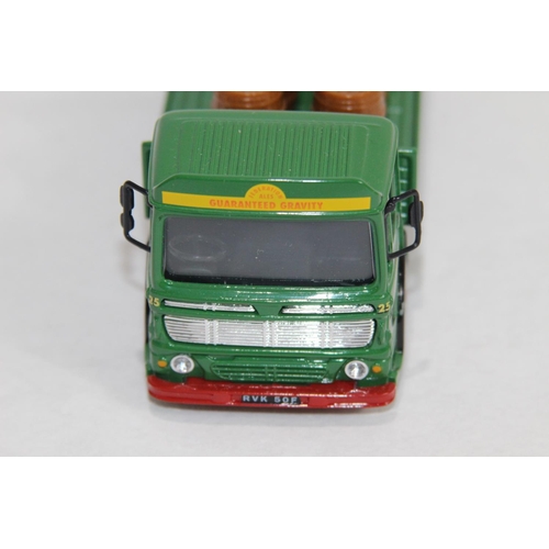 694 - CORGI 97370 AEC 4 WHEEL FLATBED WITH BARRELS DIECAST MODEL WITH BOX