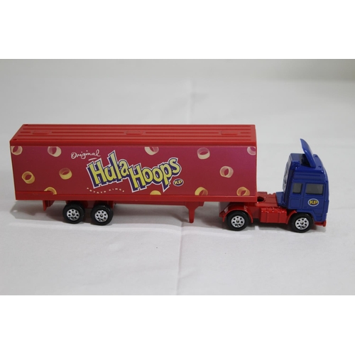 702 - CORGI VOLVO CONTAINER HULAHOOPS  DIECAST MODEL WITH BOX
