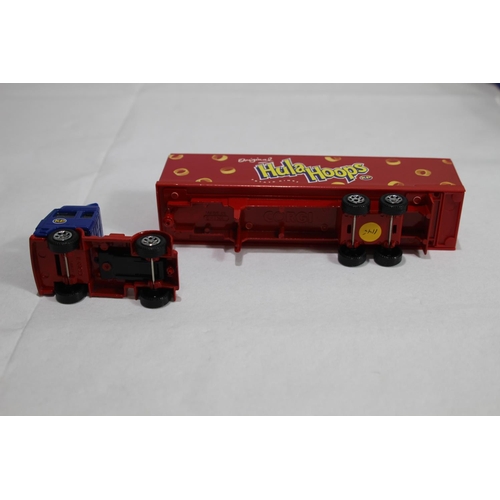 702 - CORGI VOLVO CONTAINER HULAHOOPS  DIECAST MODEL WITH BOX