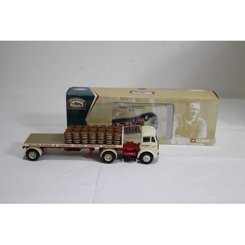 703 - CORGI 10001 ERF KN ARTIC TRAILER AND BARRELS DIECAST MODEL WITH BOX