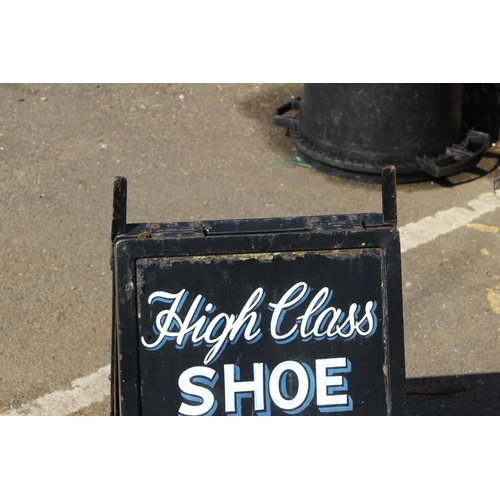 102 - VINTAGE SHOE SHOP HEAVY METAL SIGN 
80 X 42CM