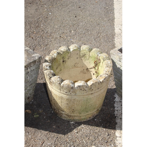 111 - QUANTITY OF STONE POTS 
25 X 25CM