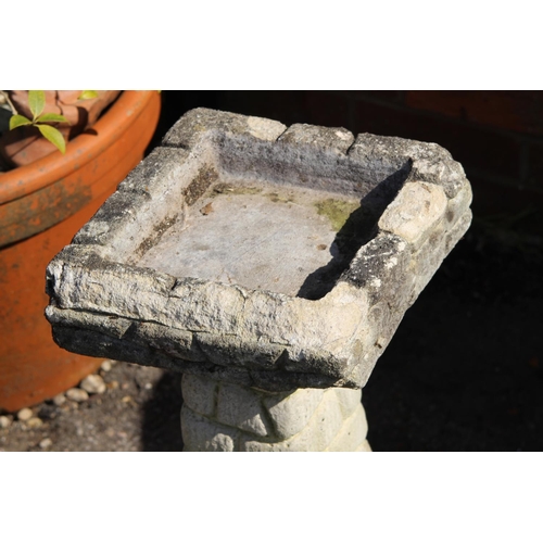 113 - STONE BIRD BATH
66CM