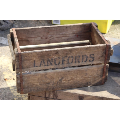 92 - 5 X VINTAGE WOODEN BOXES