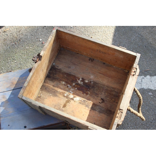 92 - 5 X VINTAGE WOODEN BOXES