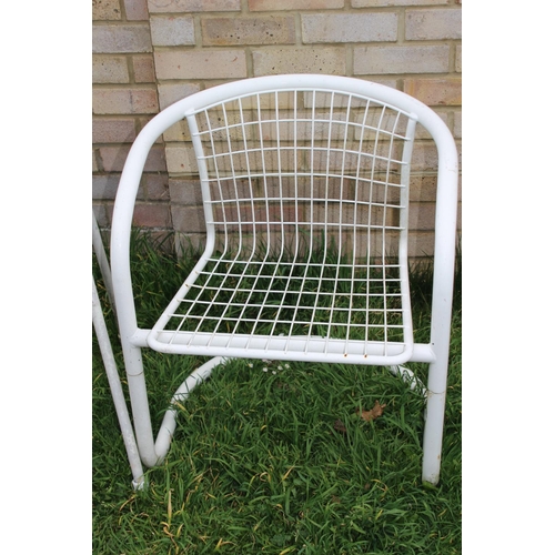 126 - 3 X RETRO METAL CHAIRS 
52 X 52 X 76CM