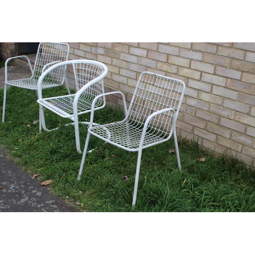 126 - 3 X RETRO METAL CHAIRS 
52 X 52 X 76CM