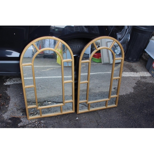 162 - 2 X DOMED TOPPED MIRRORS
75 X 45CM