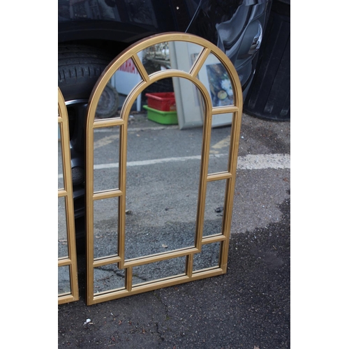 162 - 2 X DOMED TOPPED MIRRORS
75 X 45CM