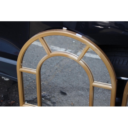 163 - 2 X DOMED TOPPED MIRRORS
75 X 45CM