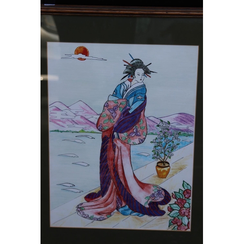 167 - 2 X ORIENTAL PICTURES 
54 X 44CM