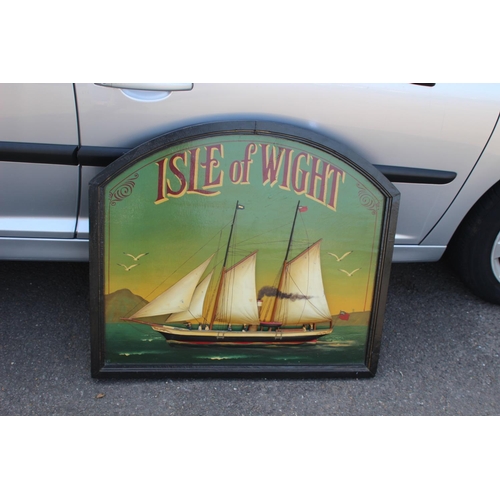 191 - Isle of Wight FRAMED WOODEN EMBOSSED SIGN
80 X 70CM