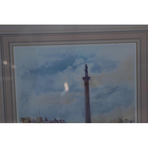 195 - VINTAGE Trafalgar Square BY DOUGLAS WEST LIMITED EDITION WATERCOLOUR
54 X 69CM