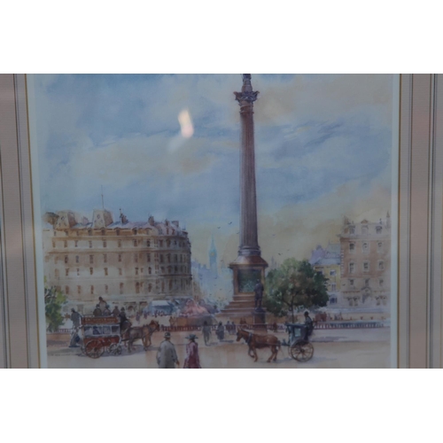 195 - VINTAGE Trafalgar Square BY DOUGLAS WEST LIMITED EDITION WATERCOLOUR
54 X 69CM