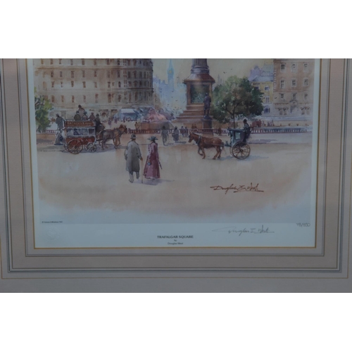 195 - VINTAGE Trafalgar Square BY DOUGLAS WEST LIMITED EDITION WATERCOLOUR
54 X 69CM