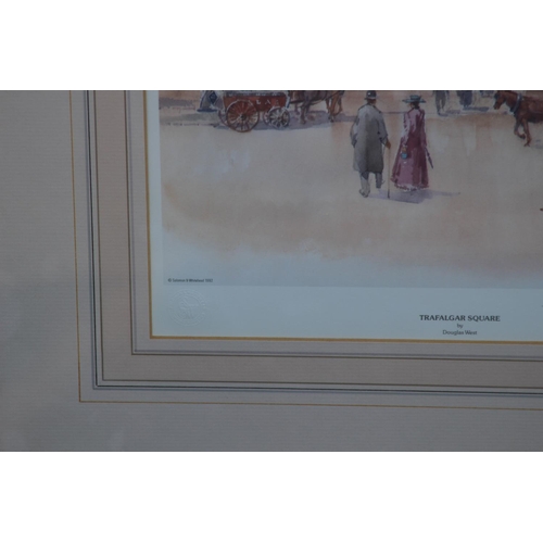 195 - VINTAGE Trafalgar Square BY DOUGLAS WEST LIMITED EDITION WATERCOLOUR
54 X 69CM