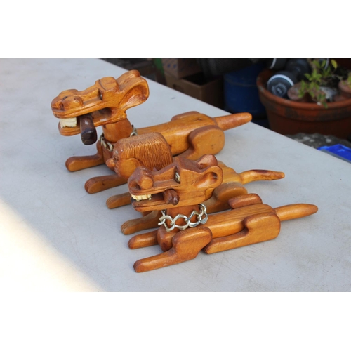 440 - HANDMADE WOODEN DOGS ETC
45CM