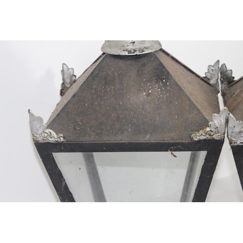 250 - PAIR OF VINTAGE STREET LANTERNS 
56CM