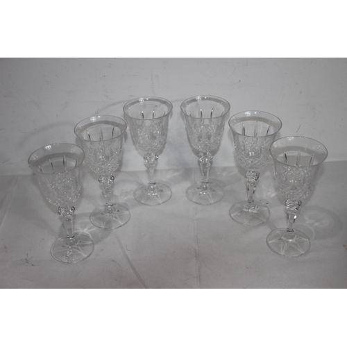 293 - SET OF CRYSTAL WINE GLASSES BOXED