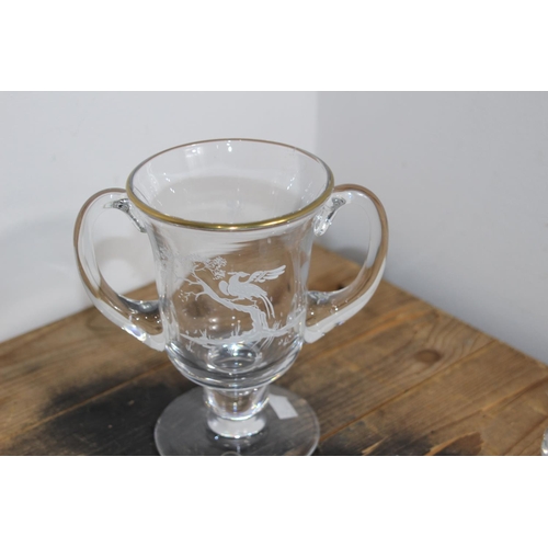 299 - COLUMBIAN CRYSTAL EMBOSSED CUP PLUS 3 OTHERS