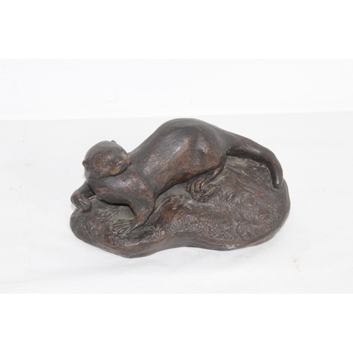 311 - BRONZED FIGURE OF A BEAVER 
18CM