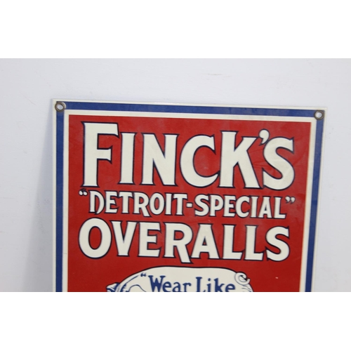 333 - ENAMEL FINCKS METAL SIGN 
30 X 23CM