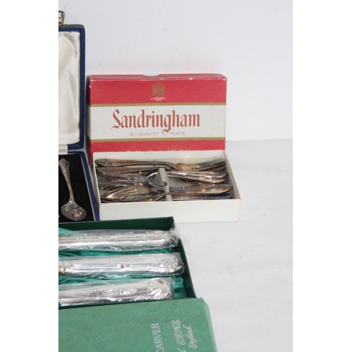 336 - QUANTITY OF BOXED VINTAGE CUTLERY ETC