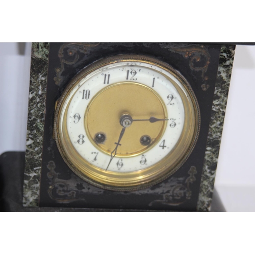 347 - PAIR OF SLATE CLOCKS 
31CM