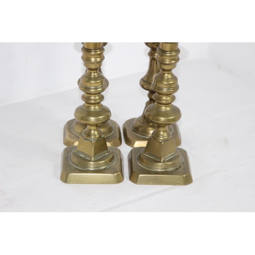 349 - 2 X PAIRS OF ANTIQUE CANDLESTICKS