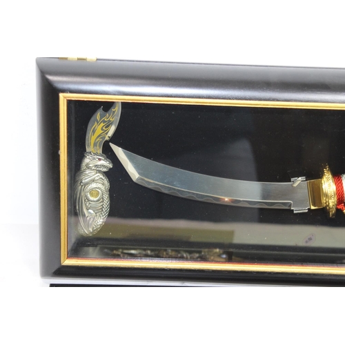 355 - 2 X FRAMED ORIENTAL DAGGERS 
54CM