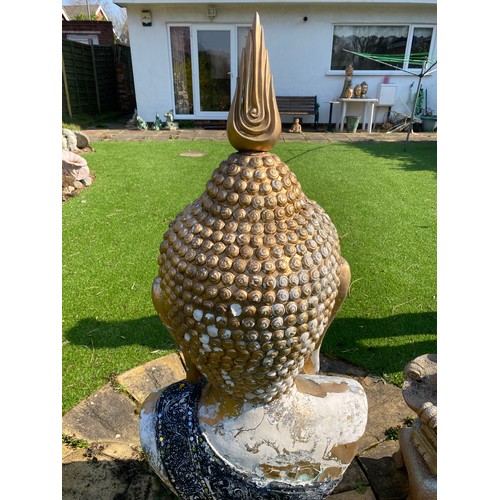 81 - LARGE GARDEN FIBREGLASS DEITY HEAD
127CM