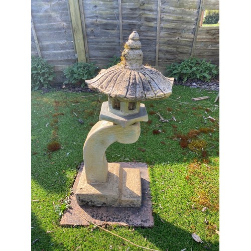 84 - ORIENTAL STONE GARDEN ORNAMENT 
76CM