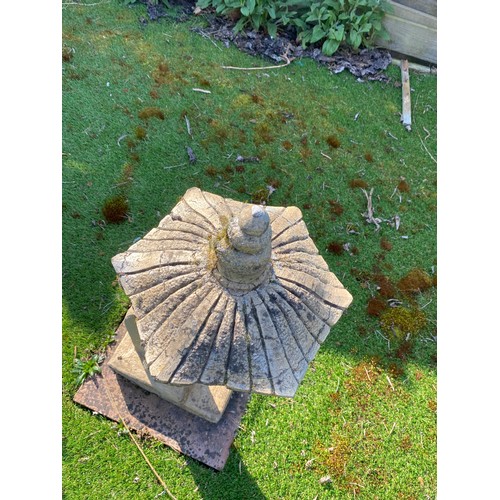 84 - ORIENTAL STONE GARDEN ORNAMENT 
76CM