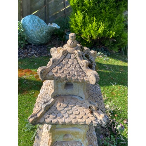 85 - ORIENTAL STONE GARDEN ORNAMENT 
70CM