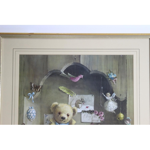 148 - 2 X TEDDY BEAR PICTURES 
66 X 55CM