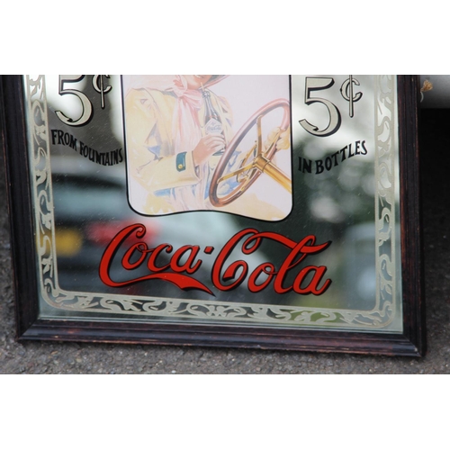 155 - COCA  COLA ADVERTISING MIRROR 
57 X 57CM